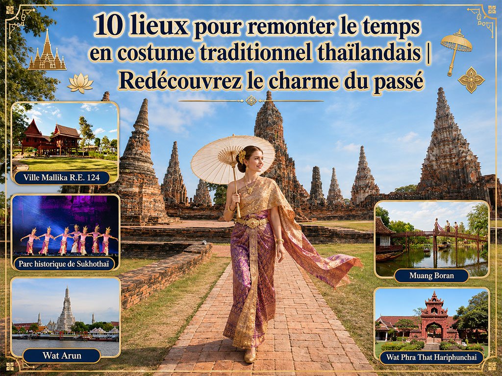 10 lieux en costume thaï-Voyage dans le passé